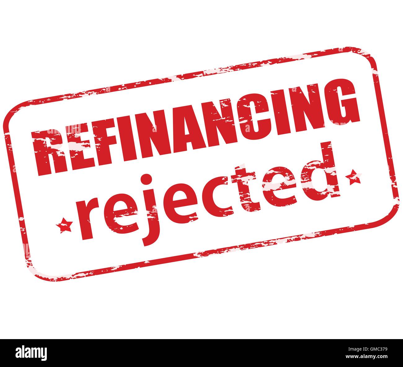 Refinancing rejected Stock Vector