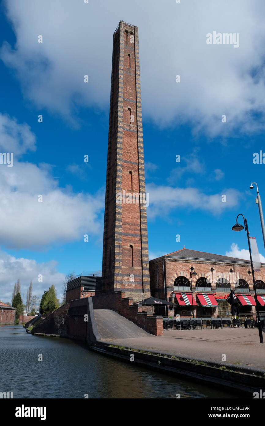 Slingfield Mill chimney, Kidderminster, Worcestershire, England Stock