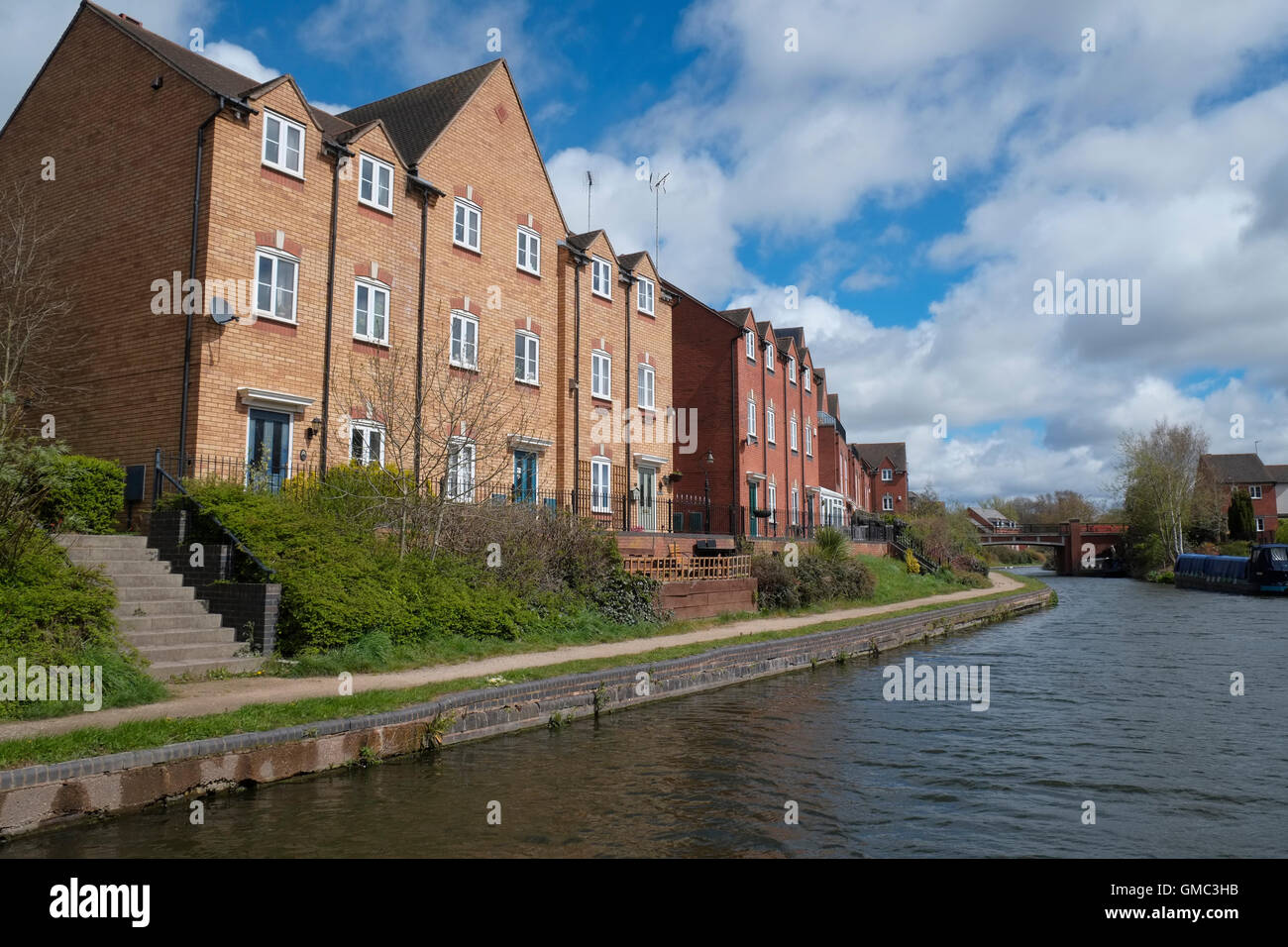 A modern housing development on the banks of the Staffordshire and