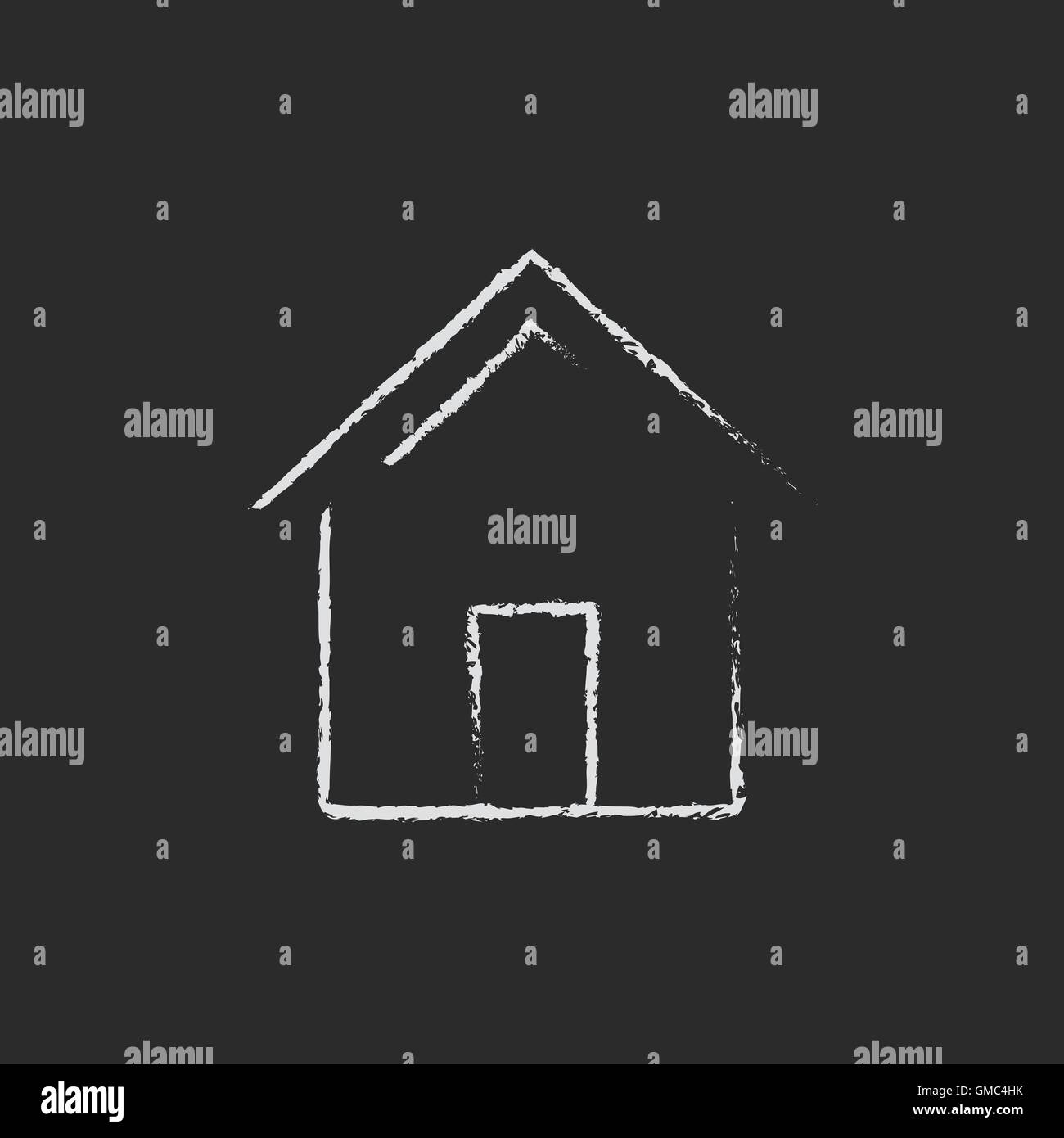 House icon drawn in chalk Stock Vector Image & Art Alamy