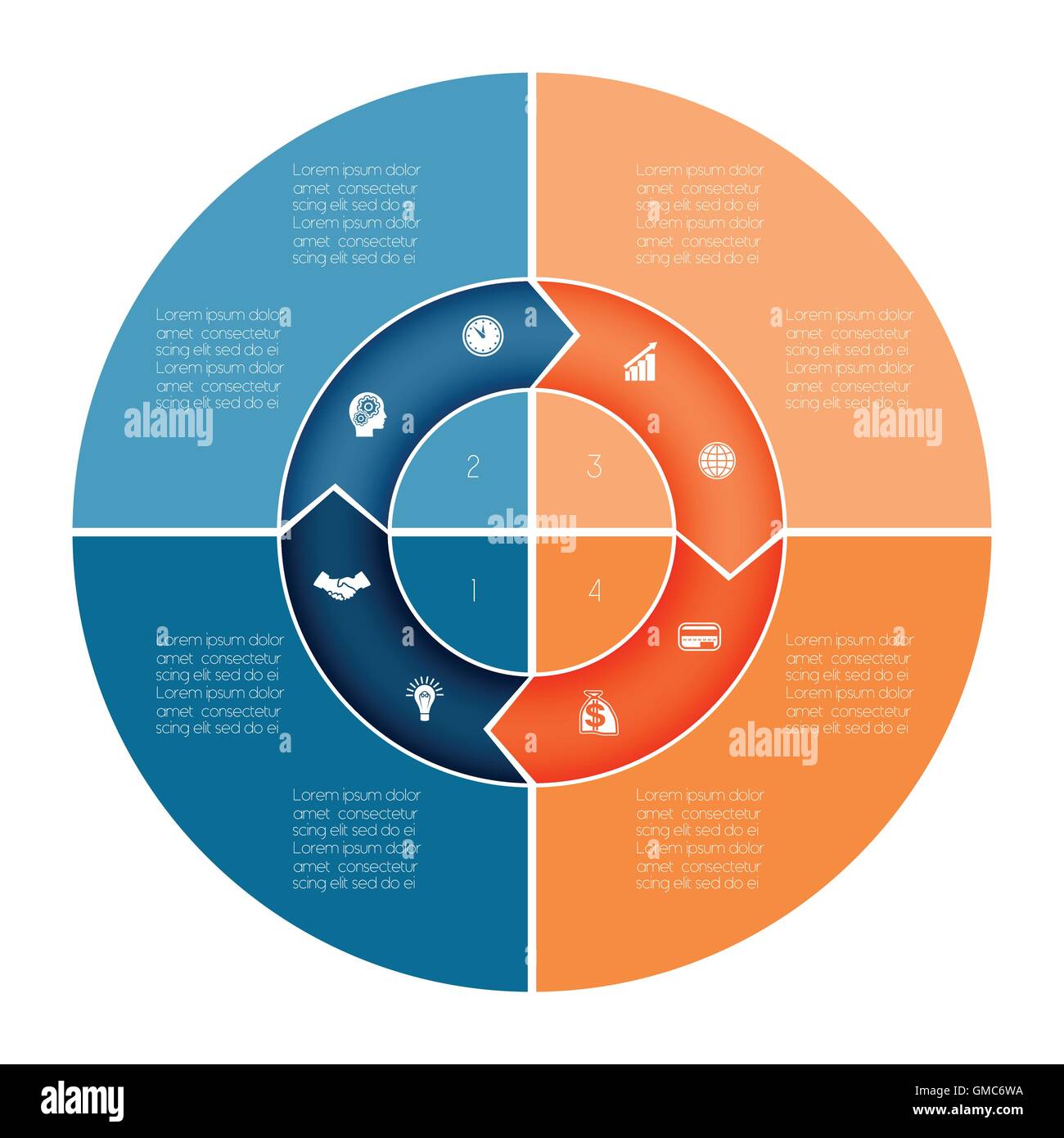 area-chart-ring-chart-pie-chart-template-infographic-numbered-four-position-stock-vector-image