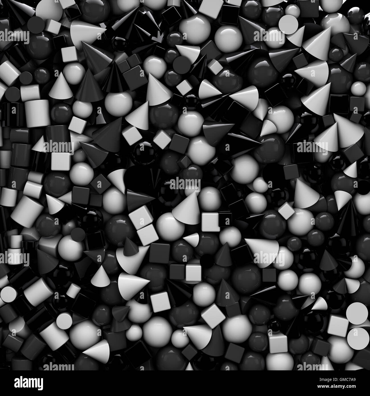 Black and white 3d shapes hires stock photography and images Alamy