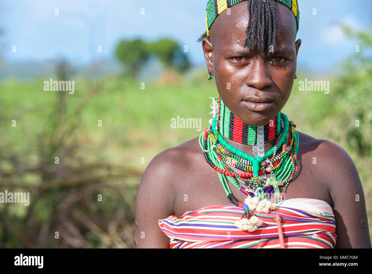Portrait of Hamer tribe, Turmi, Omo Valley - Ethiopia Stock Photo - Alamy