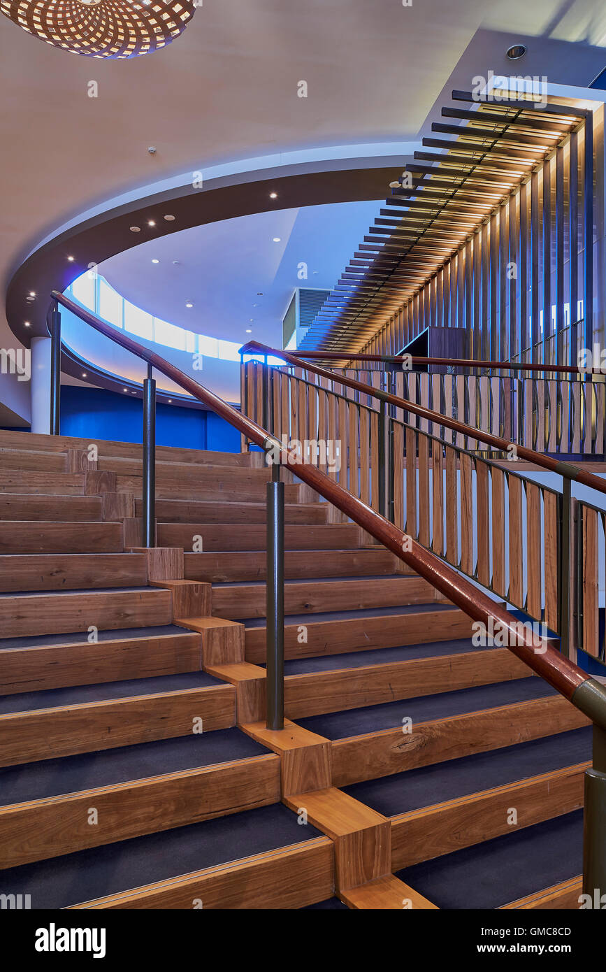 Looking Upstairs To Restaurant Entrance Campbelltown Catholic Club Kyobi Restaurant Lounge Sydney Australia Architect Scott Carver 2016 Stock Photo Alamy