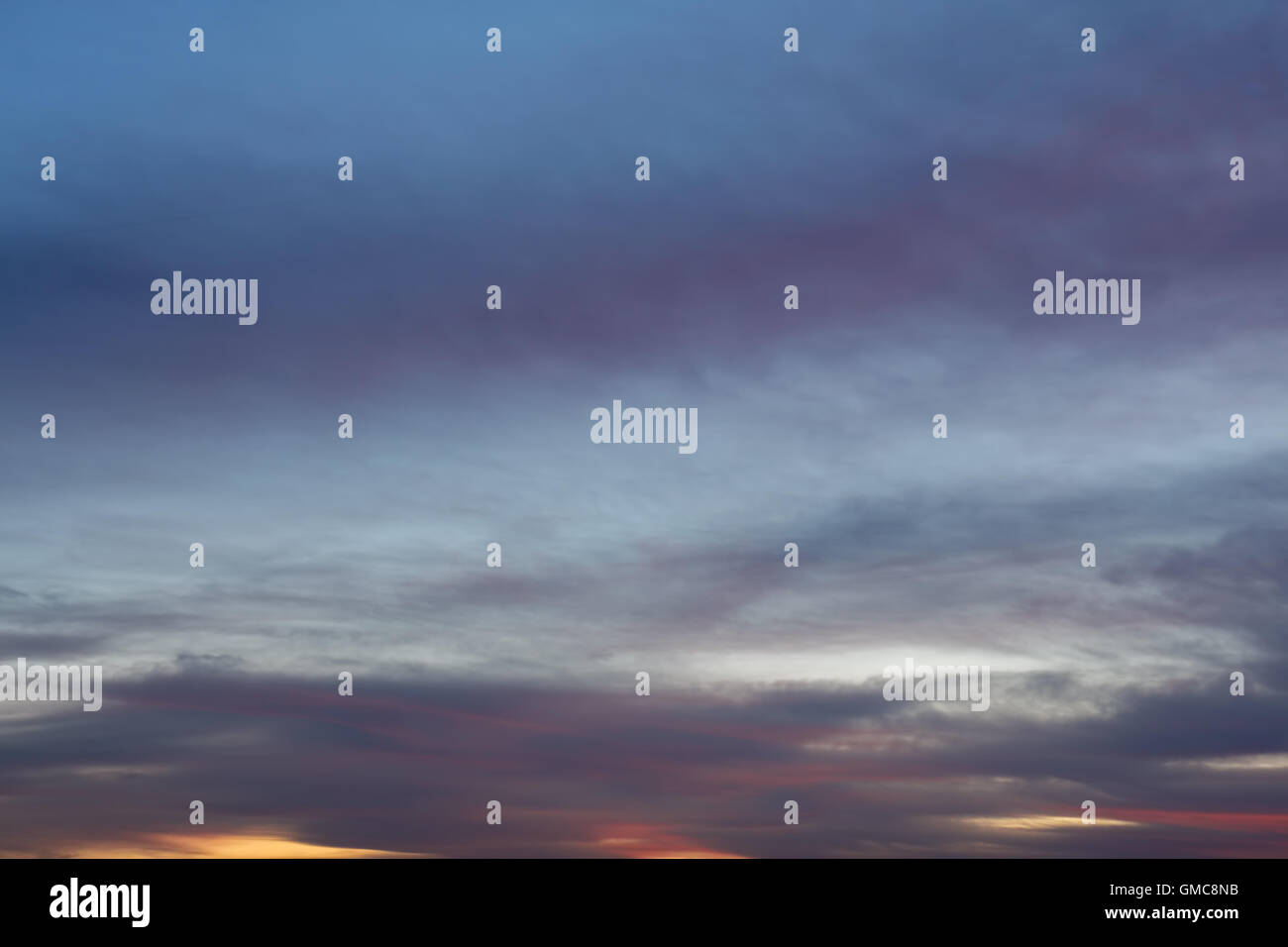 Variable clouds, sky color background pattern. Stock Photo