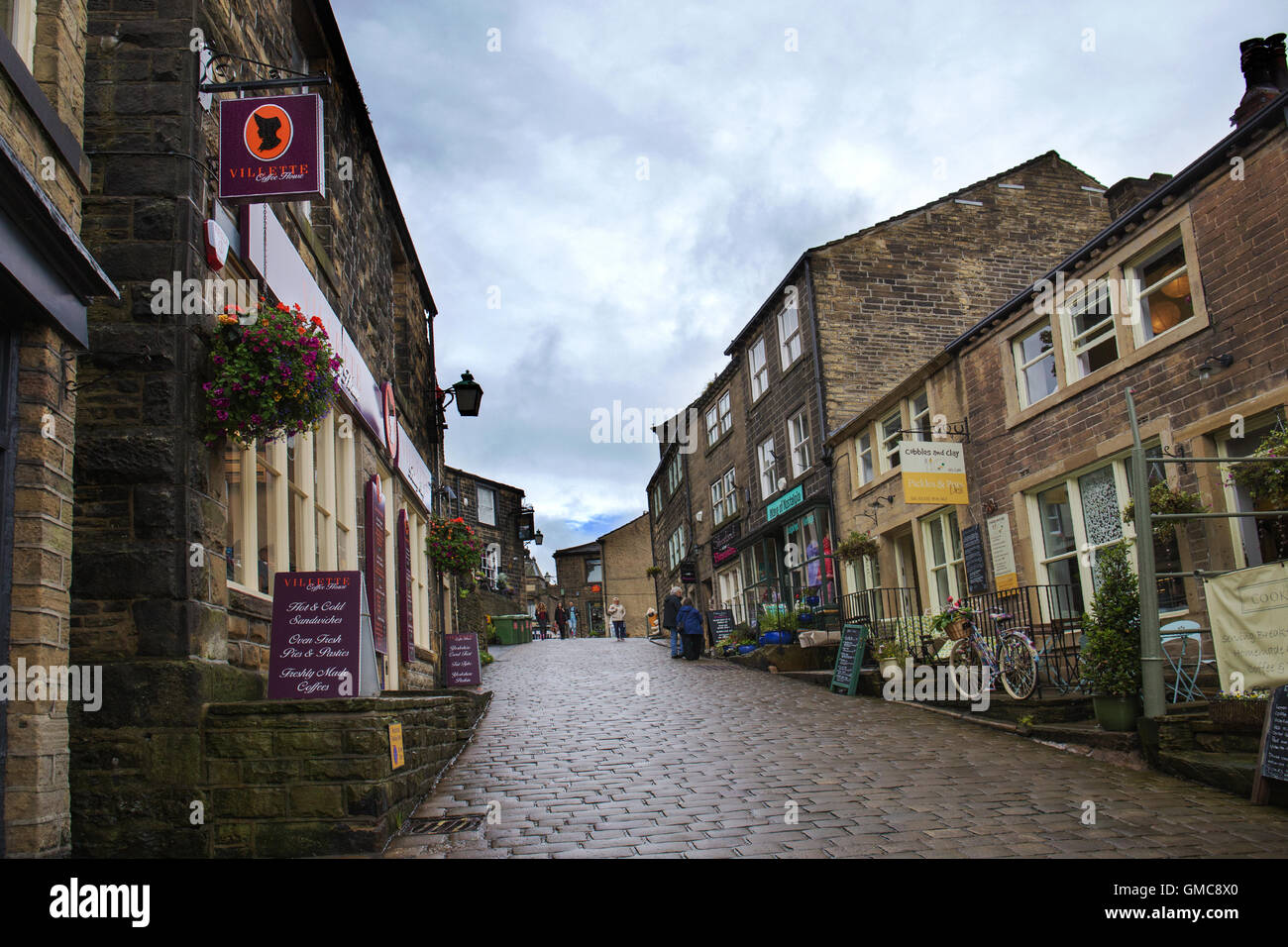 Street in Haworth, Yorkshire Stock Photo Alamy