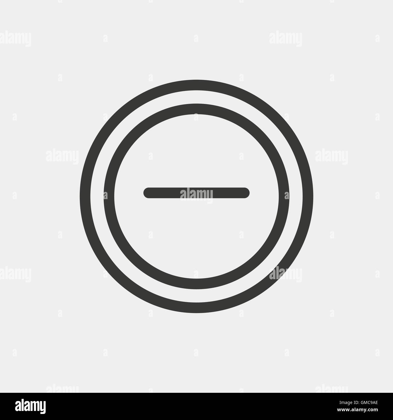 negative icon of brown outline for illustration Stock Vector Image ...