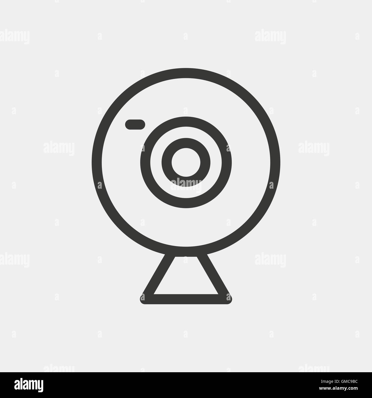 camera video icon of brown outline for illustration Stock Vector Image ...
