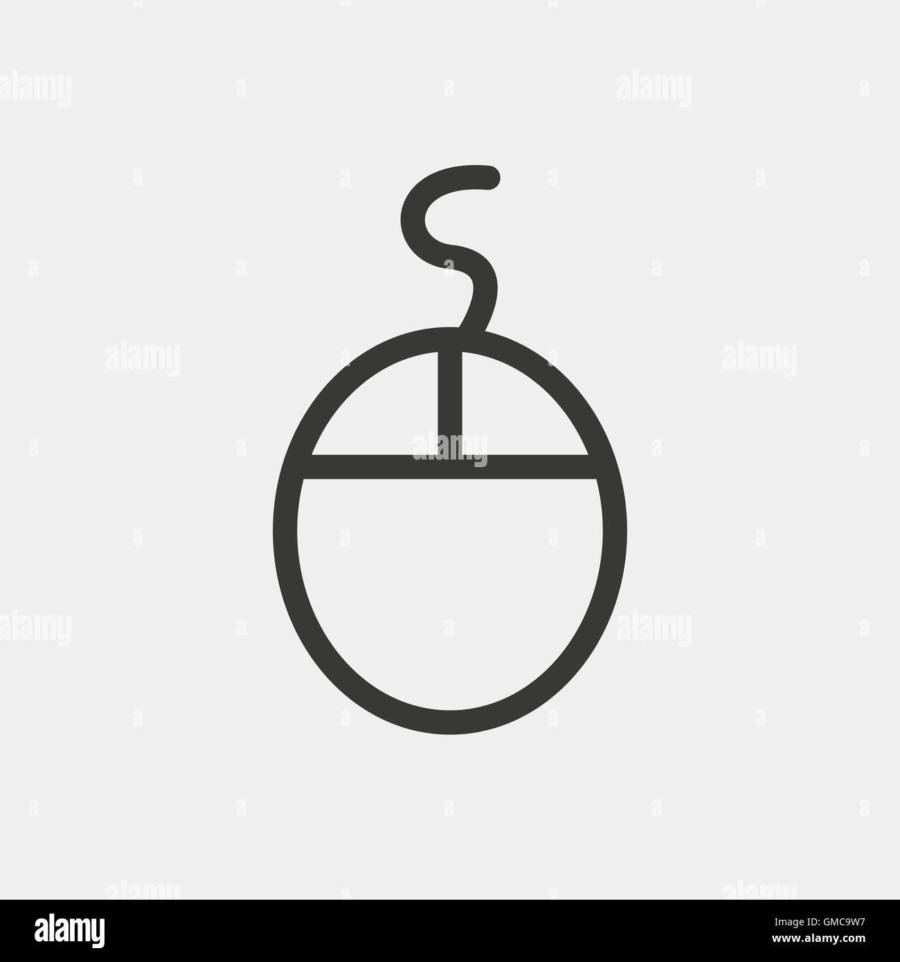 mouse icon in brown outline for computer system Stock Vector Image ...