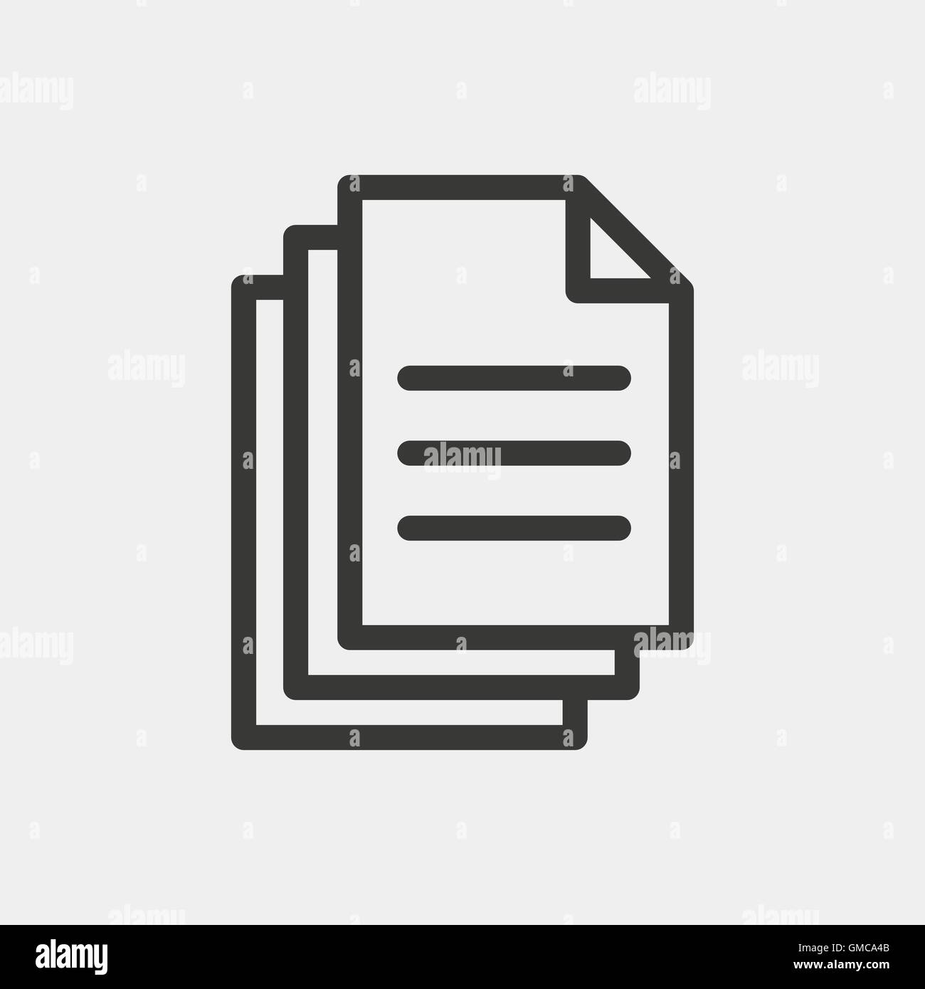 double papers icon of brown outline for illustration Stock Vector Image & Art - Alamy