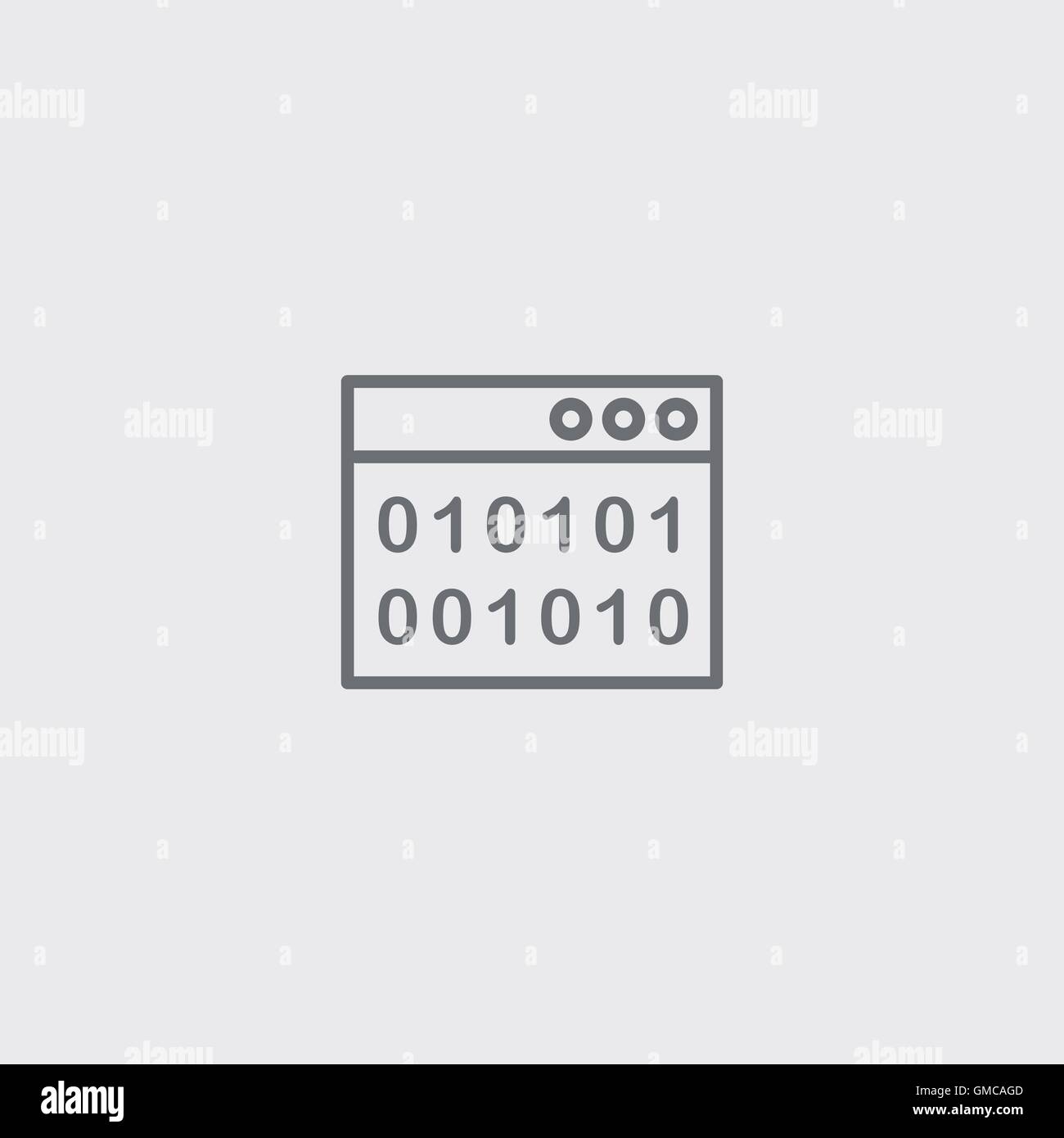 coding sign icon of grey outline for illustration Stock Vector Image ...