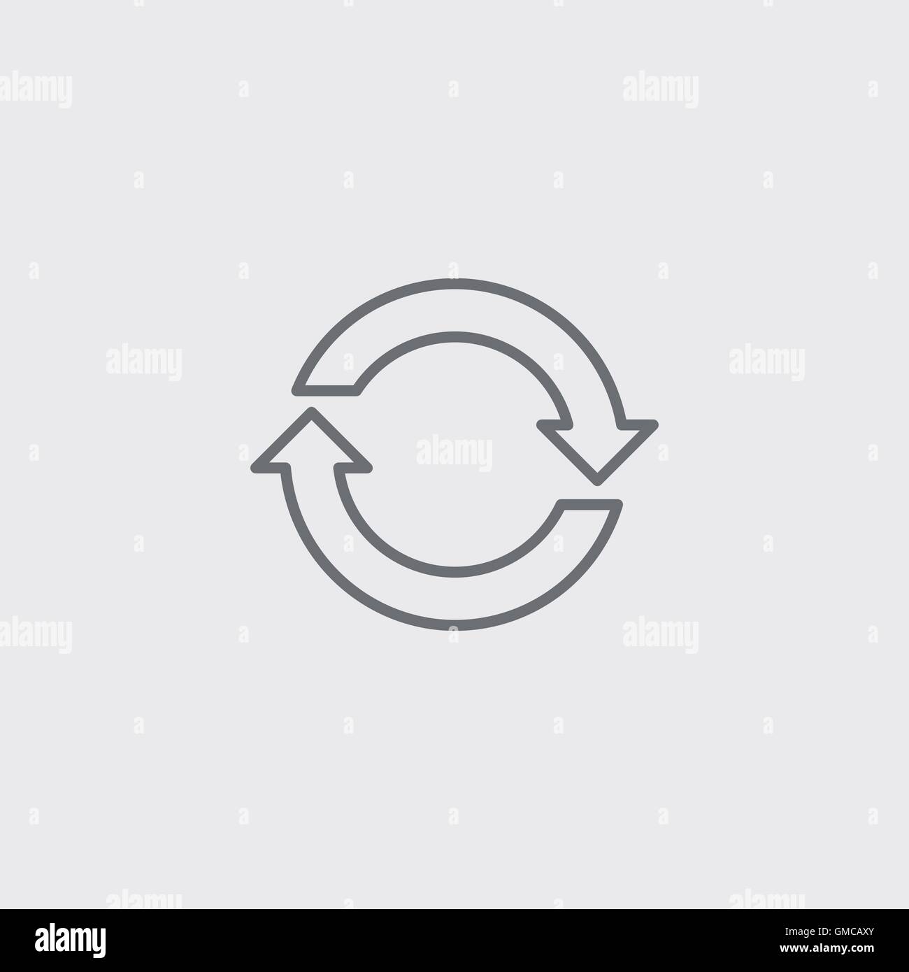 Refresh icon of grey outline for webpage Stock Vector Image & Art - Alamy