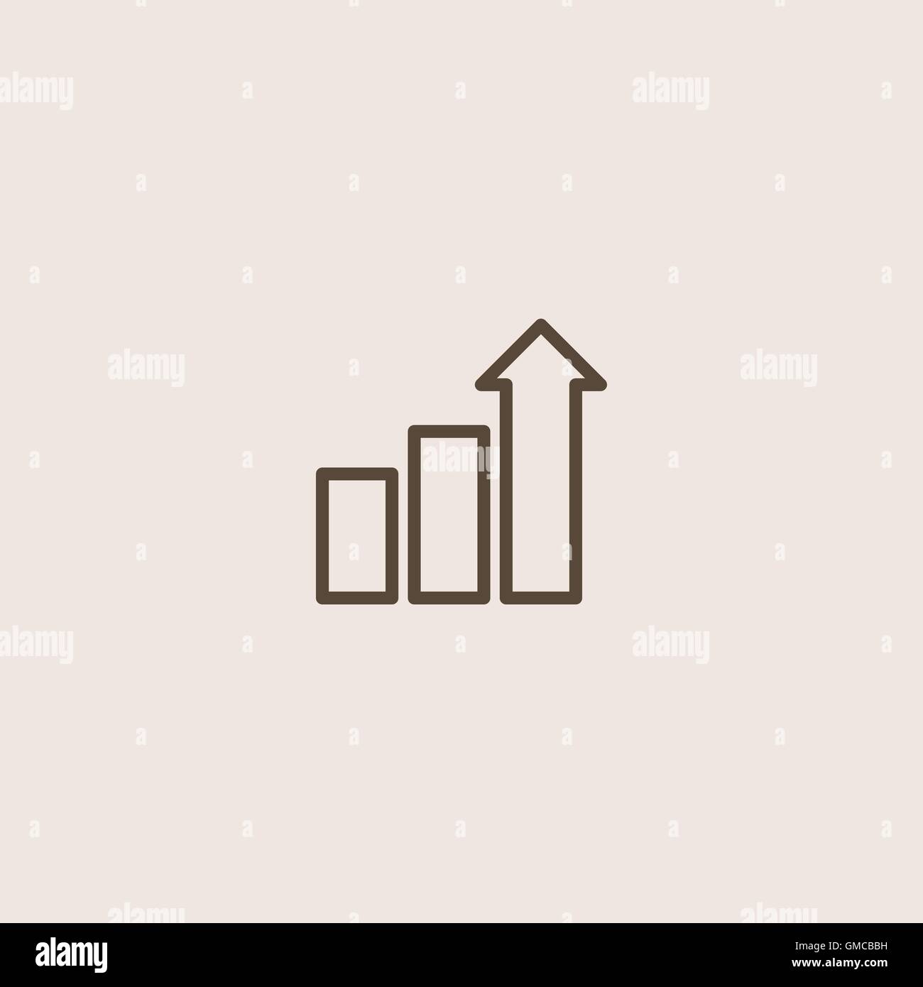 chart graph icon of brown outline for illustration Stock Vector Image ...