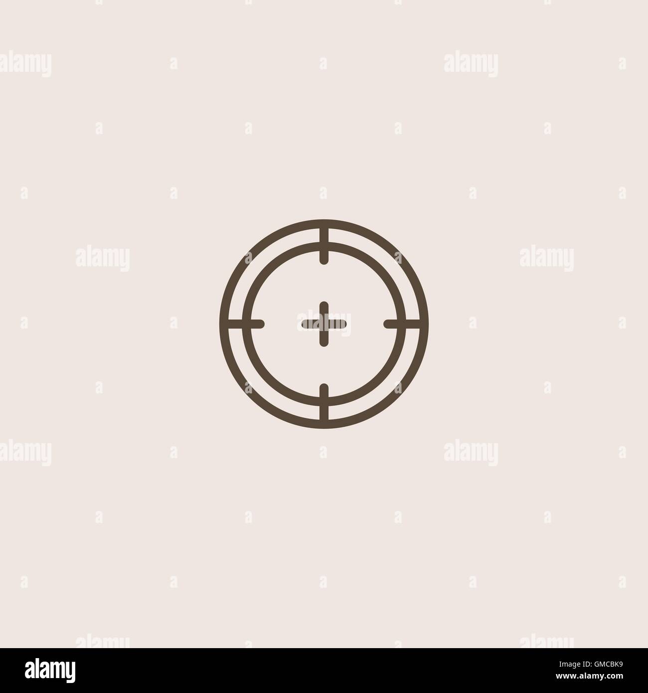 target icon of brown outline for webpage Stock Vector Image & Art - Alamy