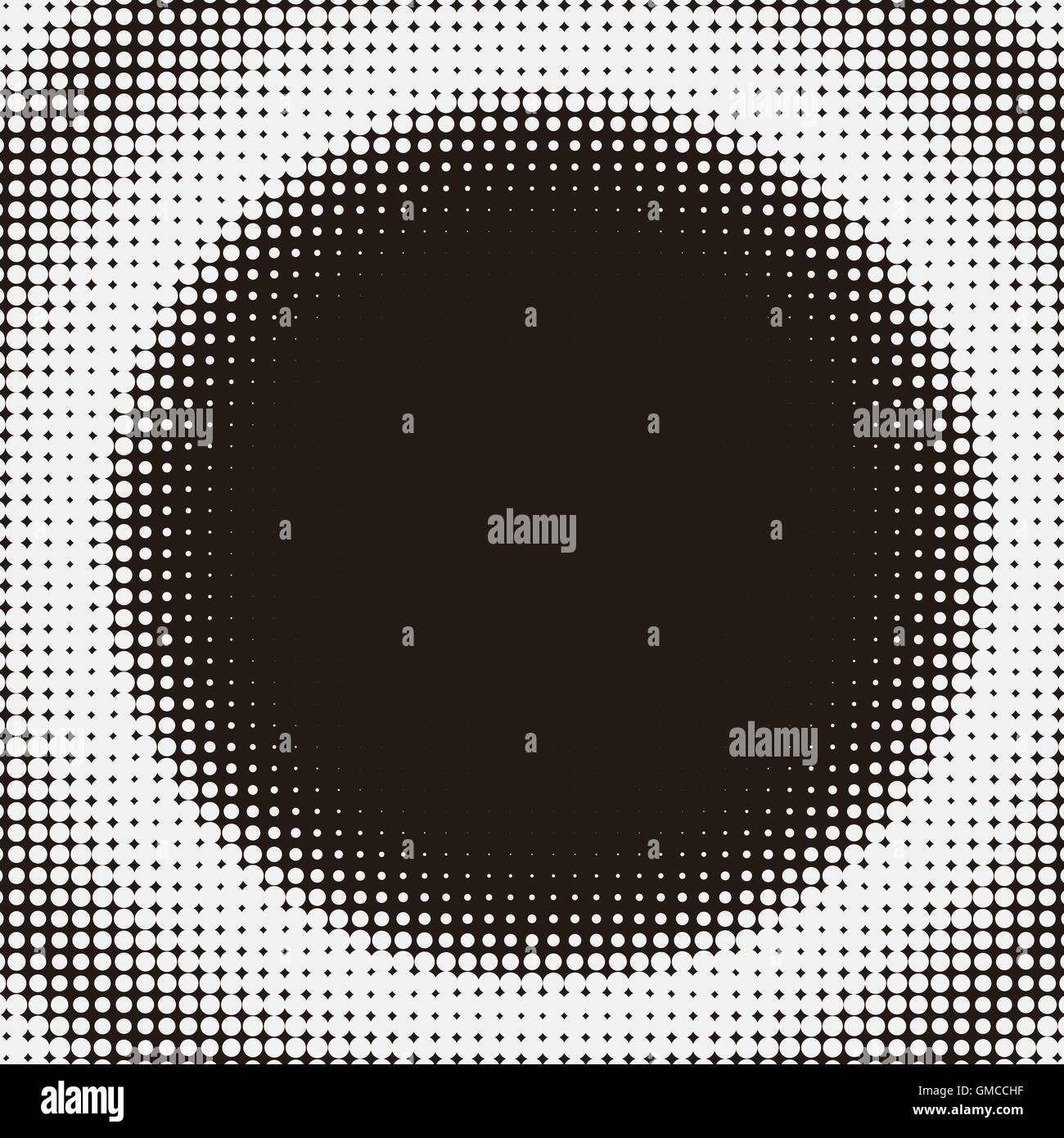 Mysterious pattern design with circular dotted halftone element Stock ...