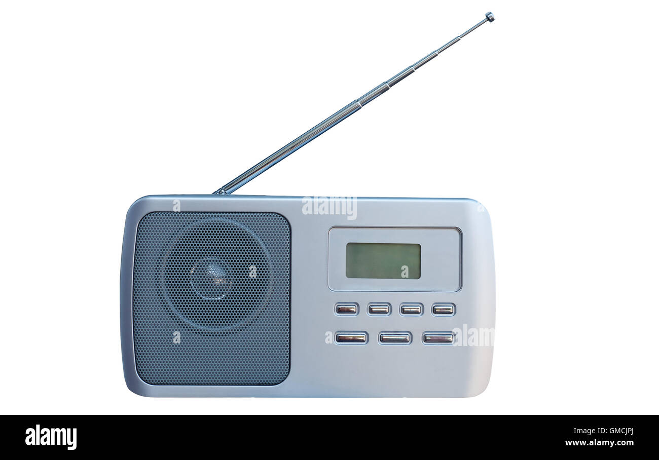 Radio receiver isolated on white background Stock Photo - Alamy