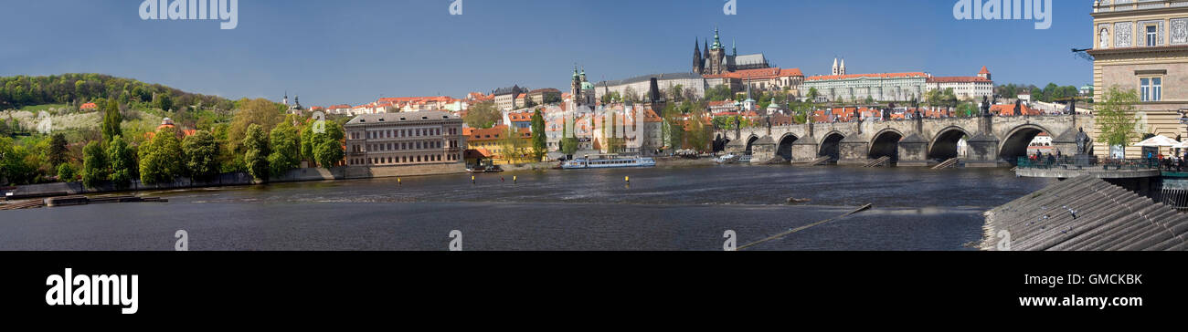 Prague castle panorama Stock Photo
