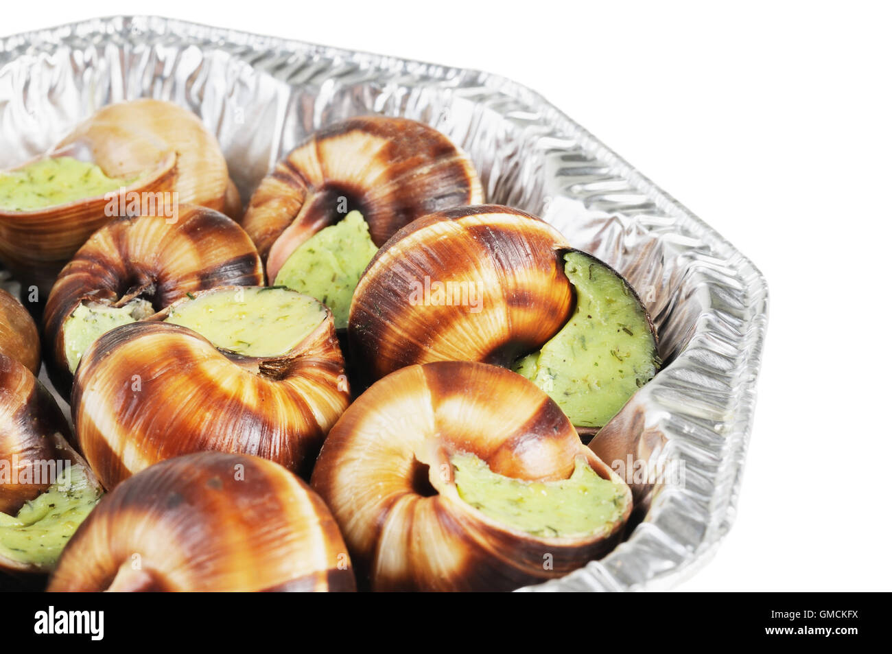 Bourgogne snails with garlic butter Stock Photo Alamy