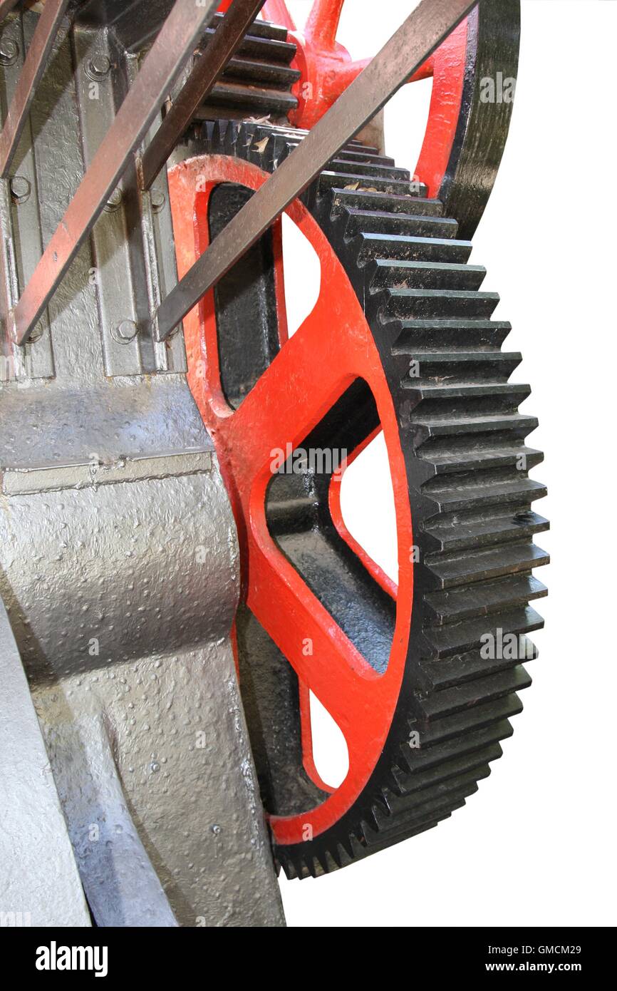 Gears and Pulley Isolated Stock Photo Alamy