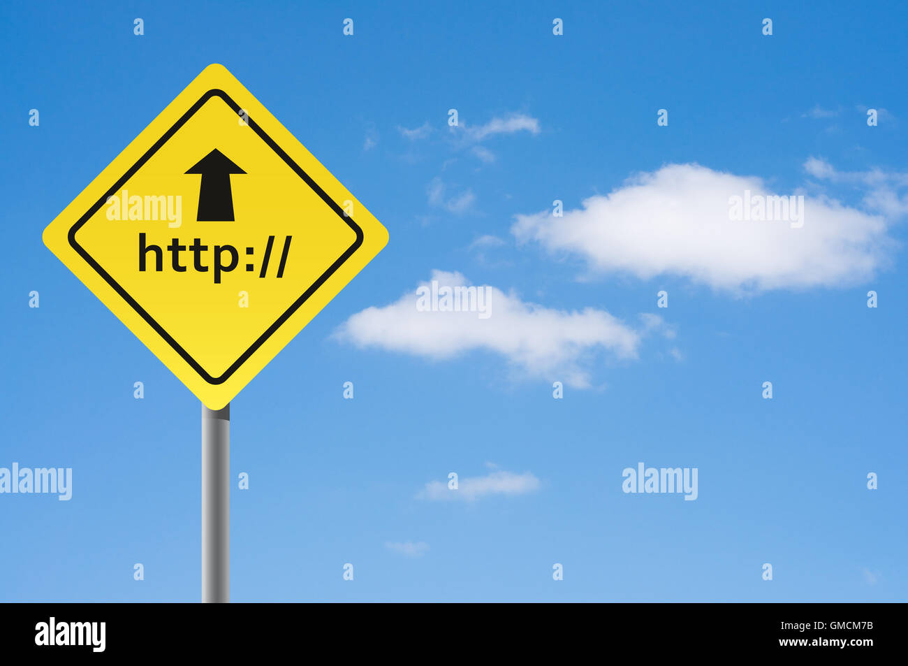 Sign http on sky background Stock Photo - Alamy