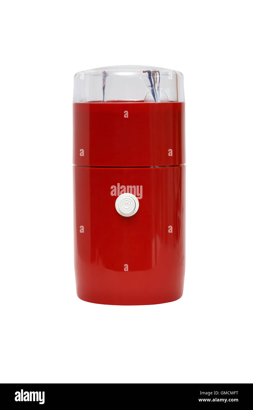 Red Coffee Grinder Stock Photo Alamy