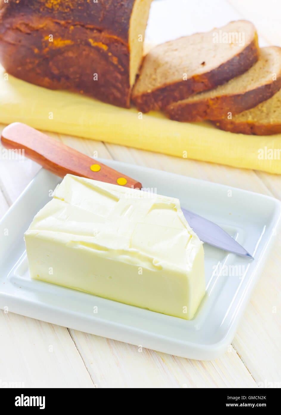 butter and bread Stock Photo Alamy