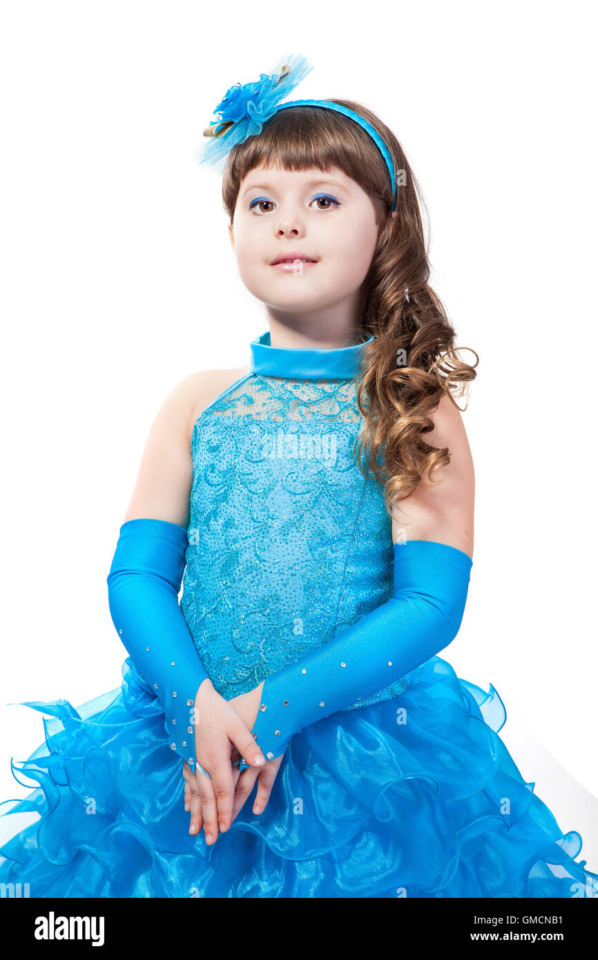 Portrait of cute smiling little girl in princess dress Stock Photo - Alamy