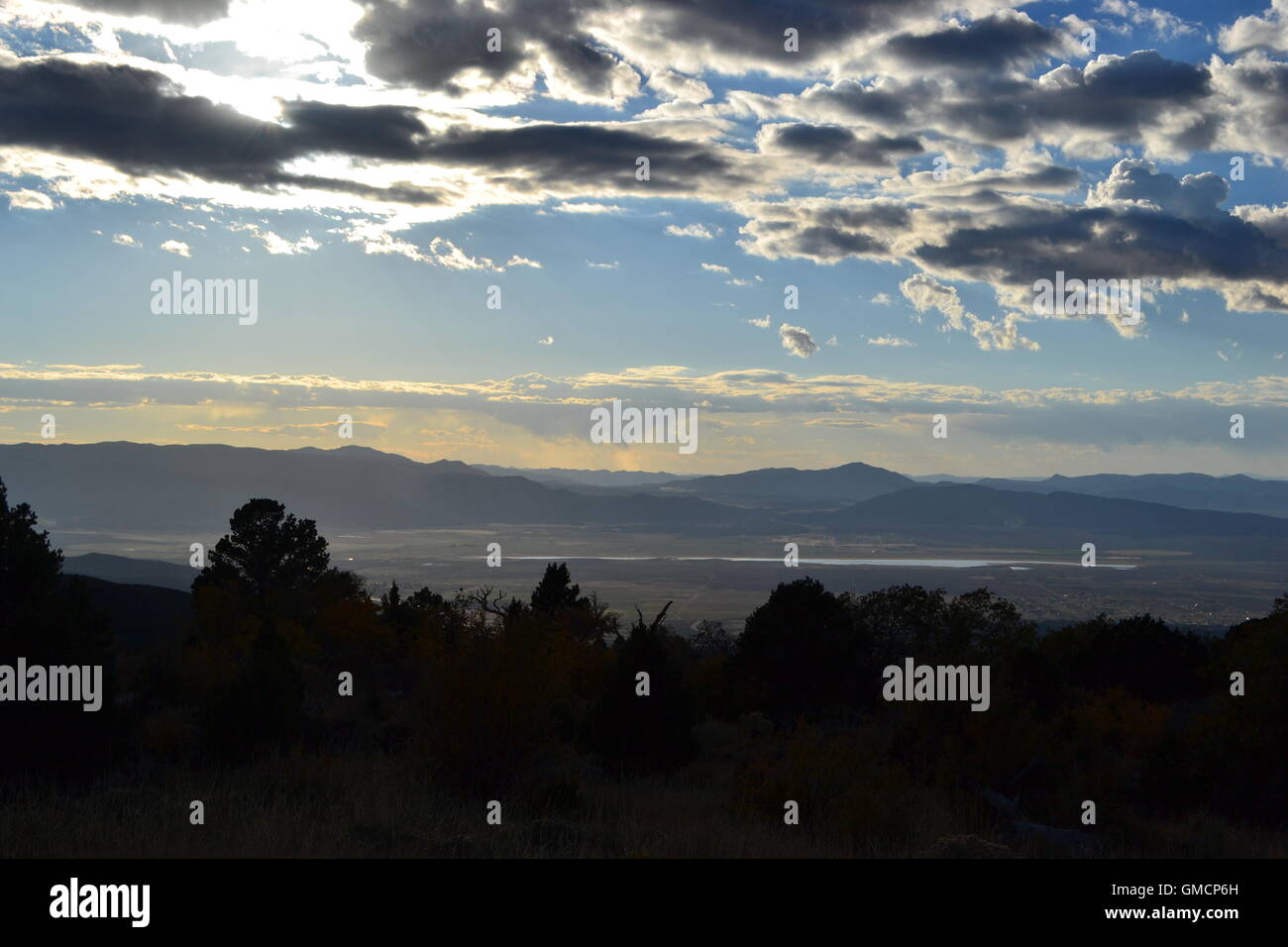 Clouds on the mountain range, Stock Photo