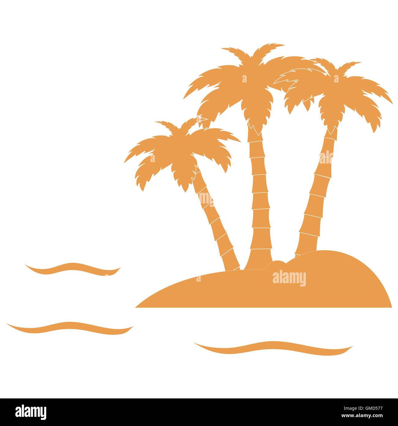 Stylized icon island palm trees hi-res stock photography and images - Alamy