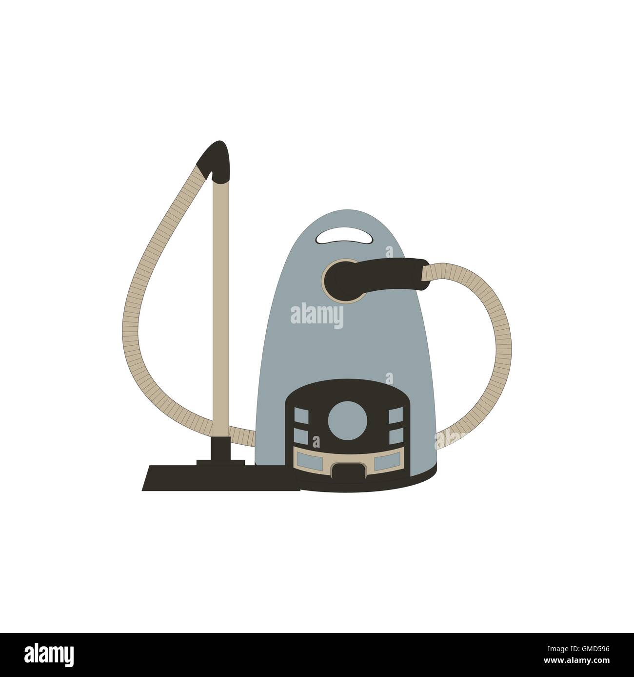 Stylized icon of a colored vacuum cleaner on a white background Stock ...