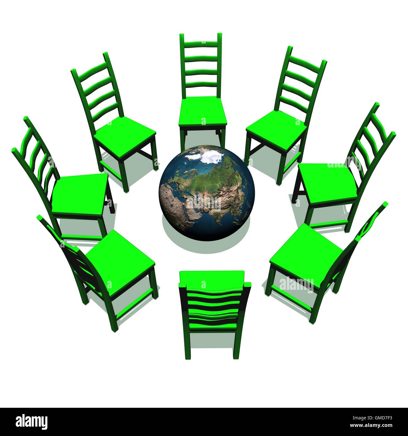 Meeting around earth Stock Photo Alamy