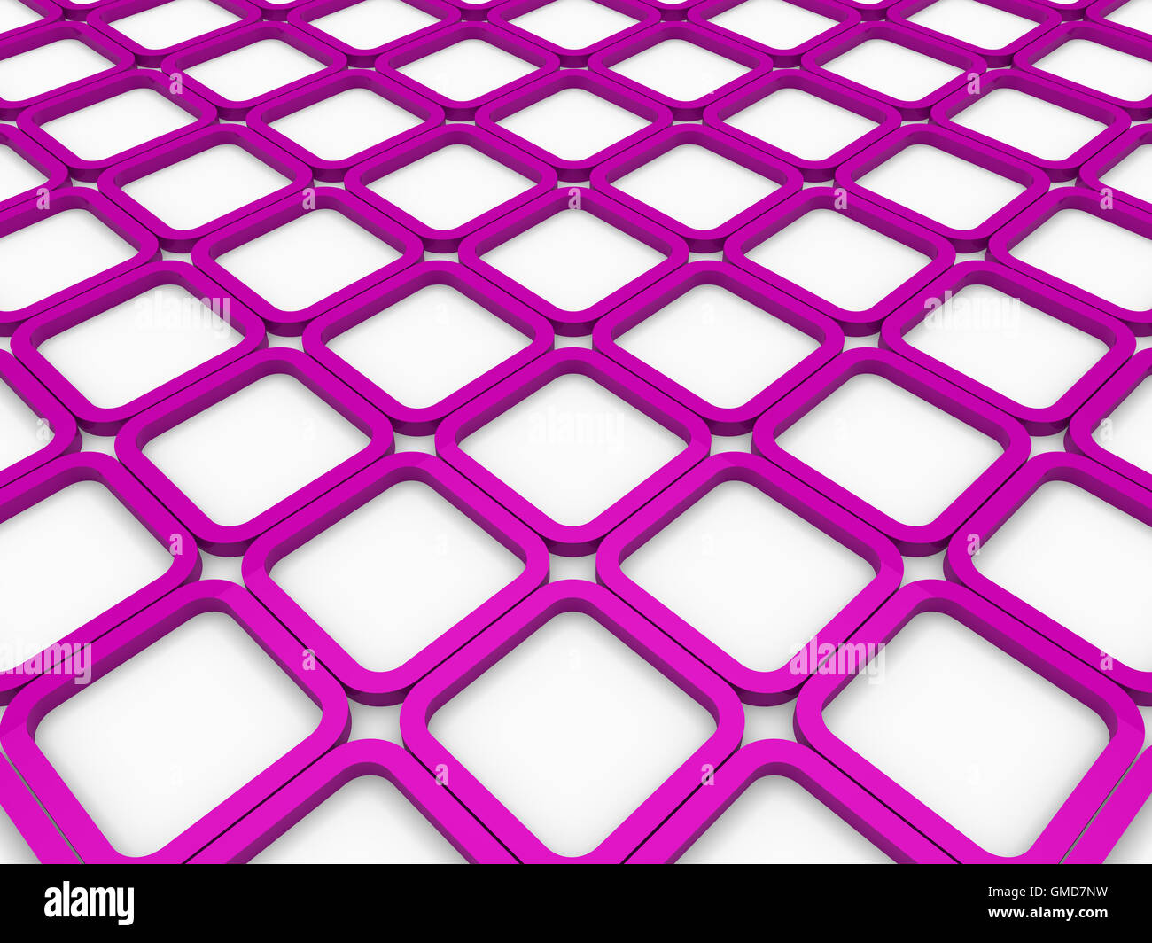 3d cube purple square background Stock Photo