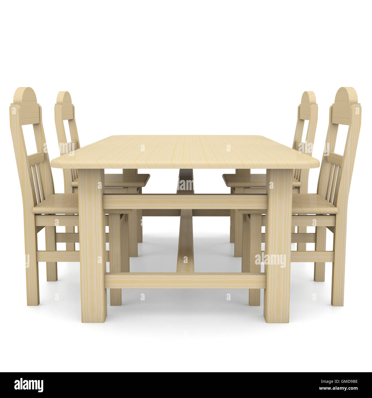 Wooden table and chairs Stock Photo Alamy