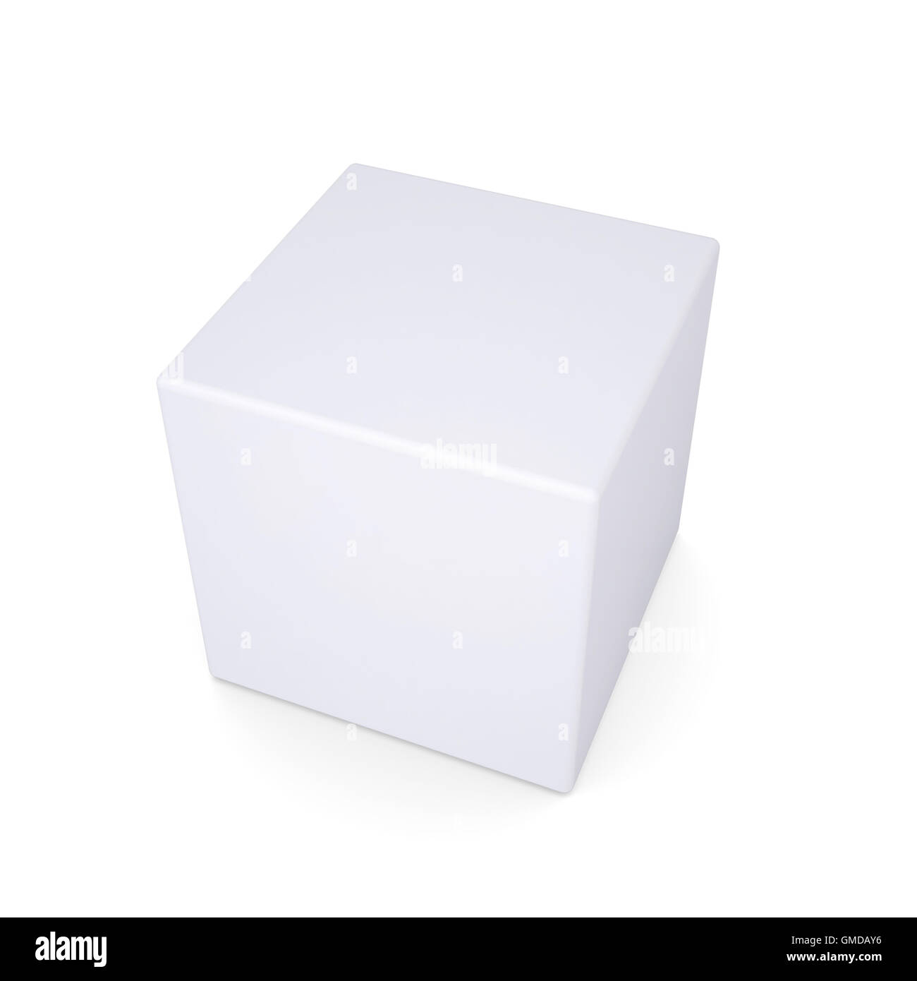 White cube with rounded edges Stock Photo Alamy