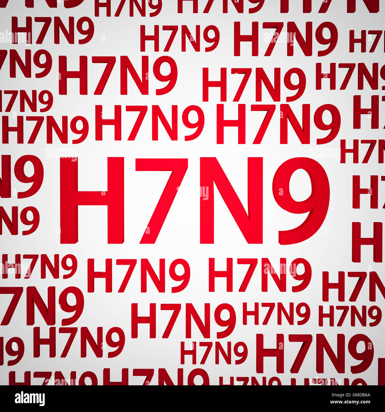 H7N9 flu or influenza virus Stock Photo
