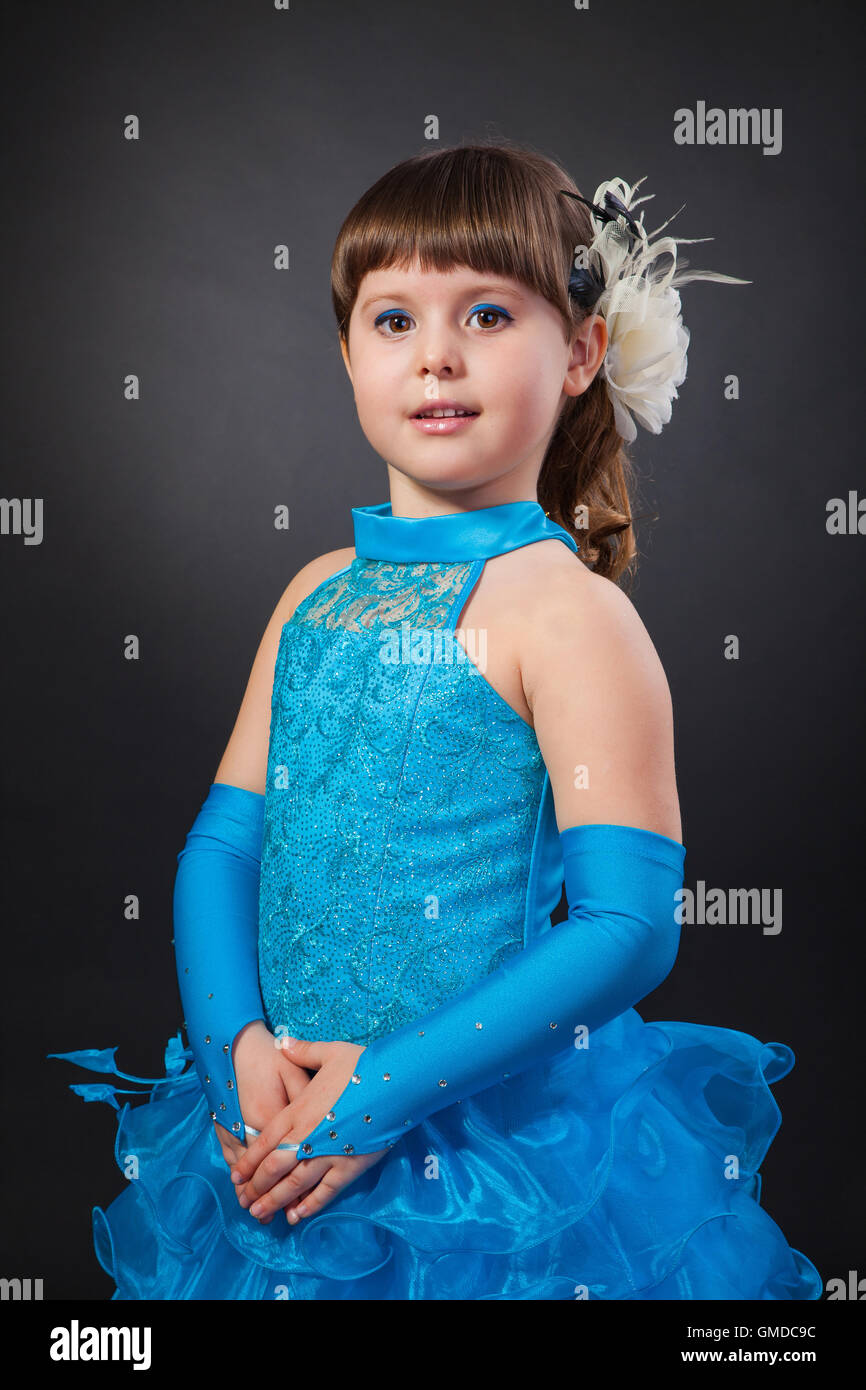 Portrait of cute smiling little girl in princess dress Stock Photo - Alamy