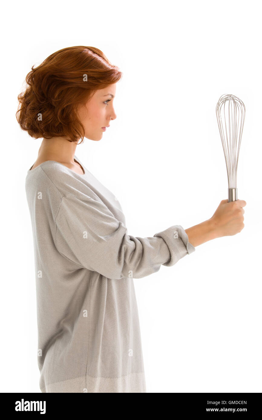 girl with a beater Stock Photo Alamy