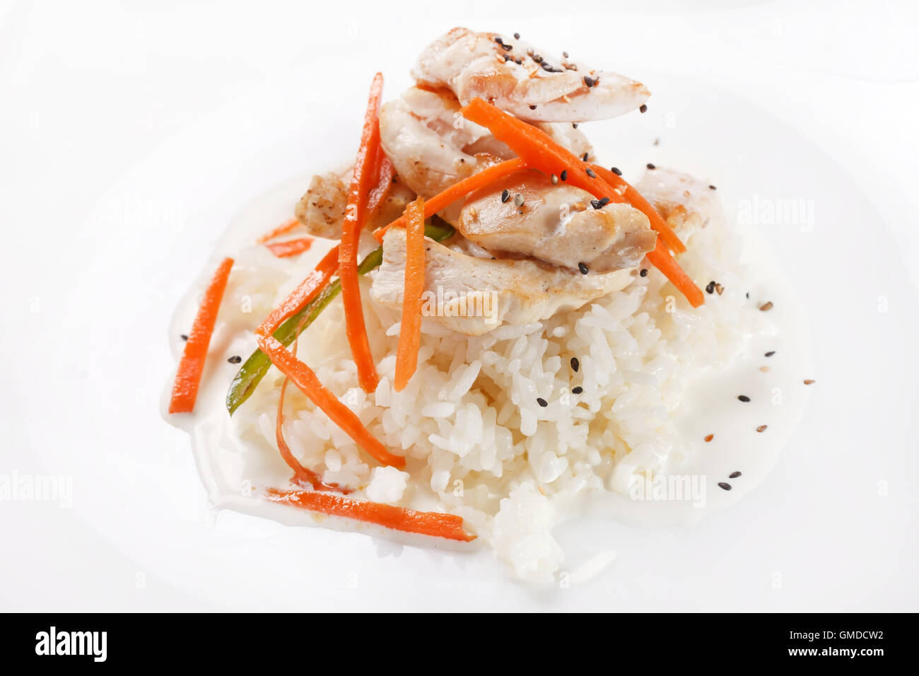 rice with chicken Stock Photo - Alamy