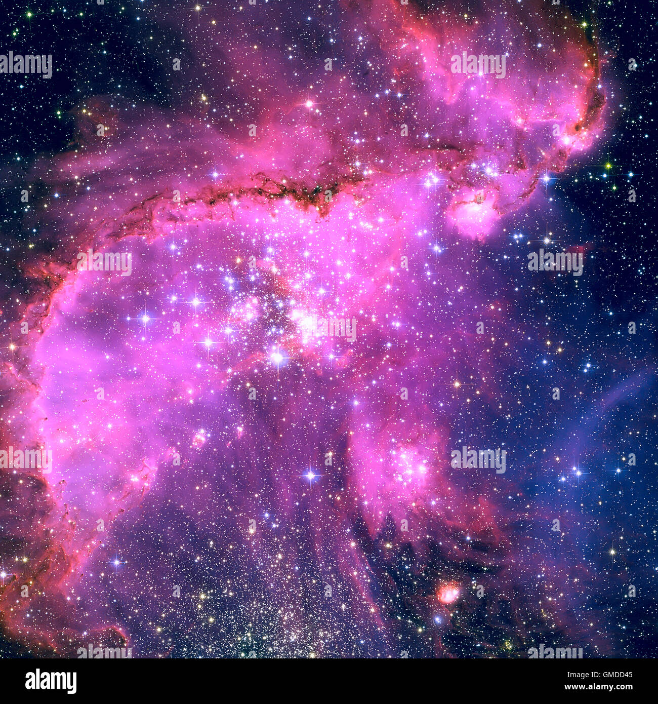 NGC 346 is an open cluster with associated nebula located in the Small ...