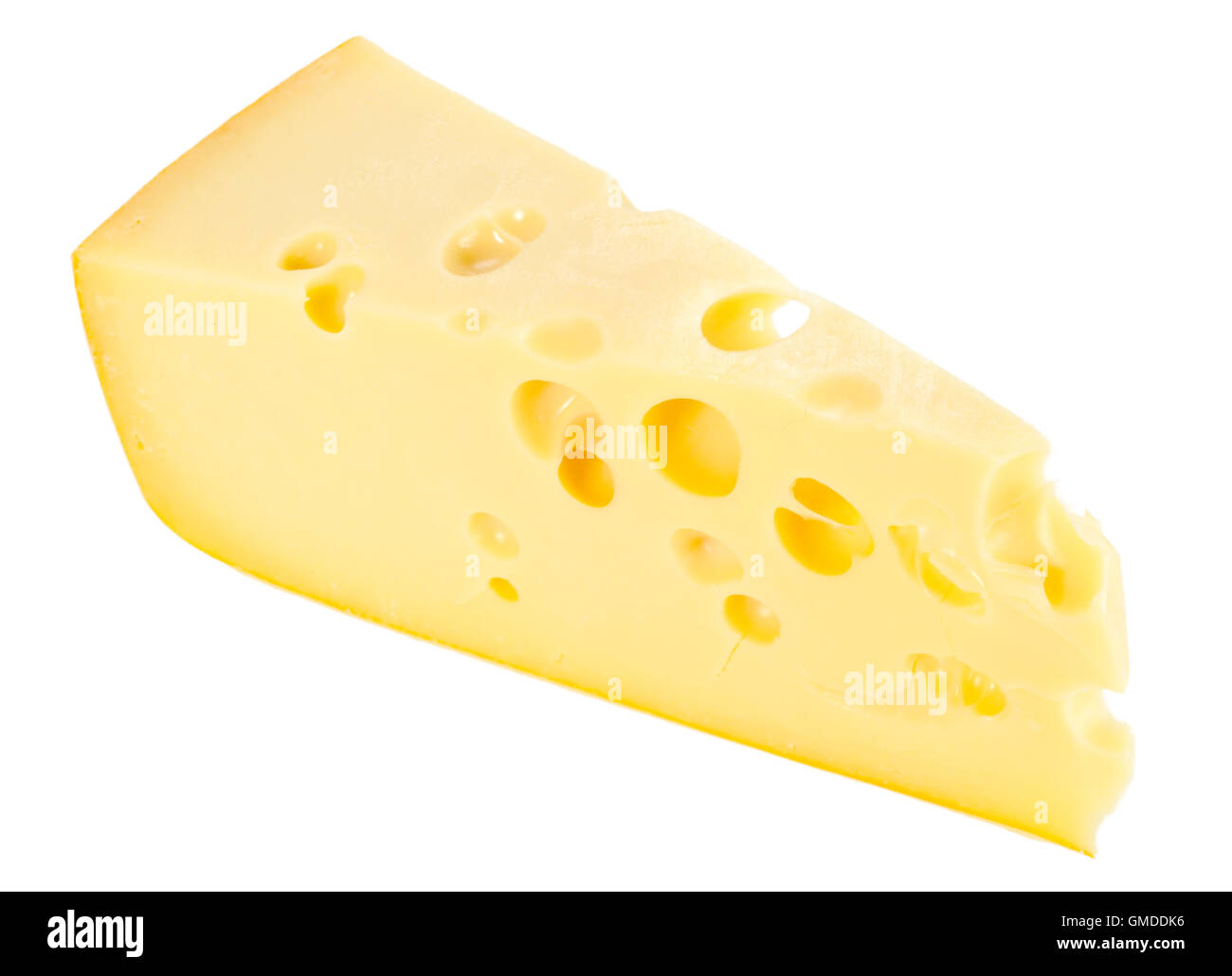 Sector part of yellow cheese Stock Photo