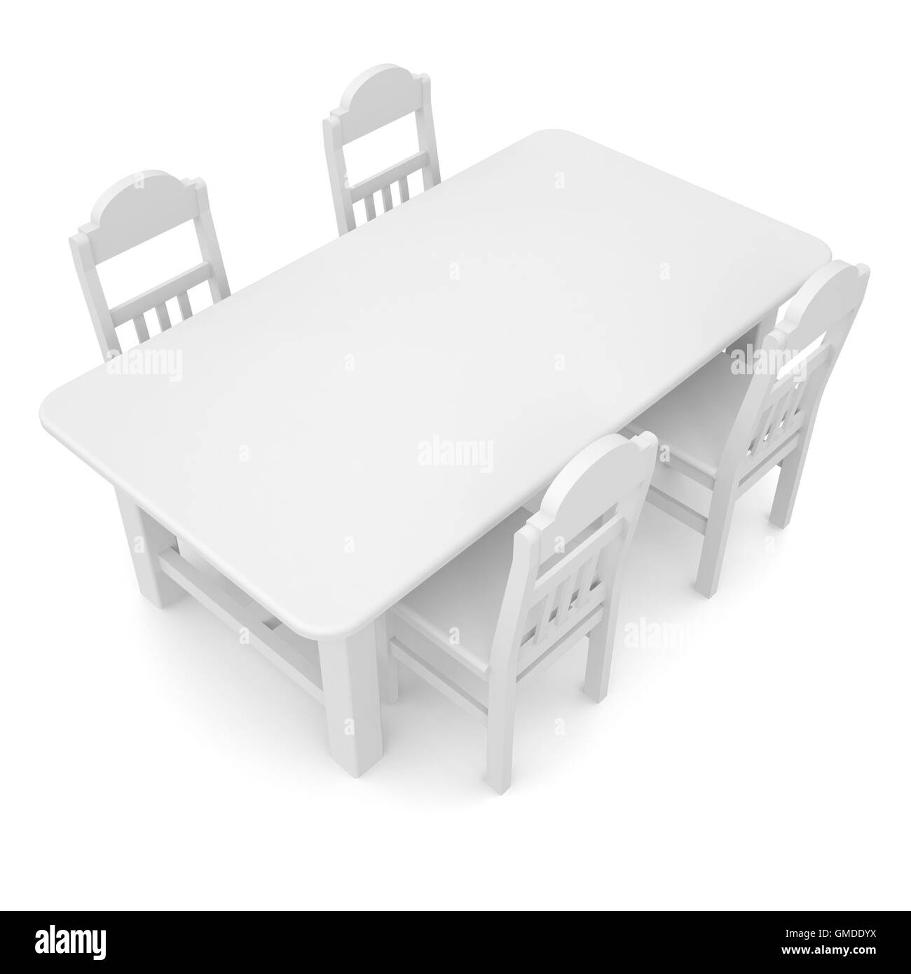 White table and chairs Stock Photo Alamy