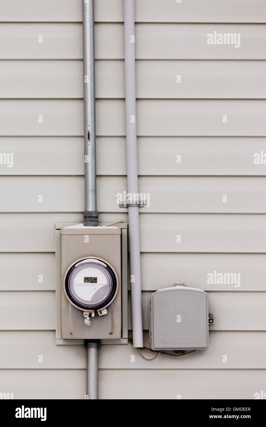 Digital electric meter power supply hires stock photography and images
