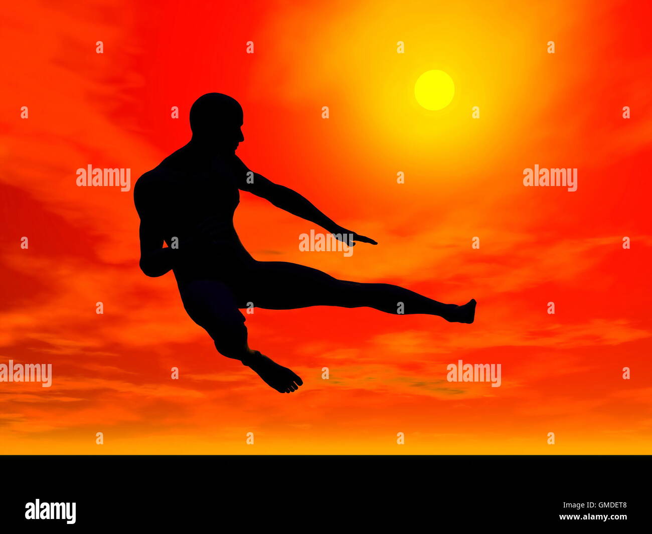 Kung fu silhouette hi-res stock photography and images - Alamy