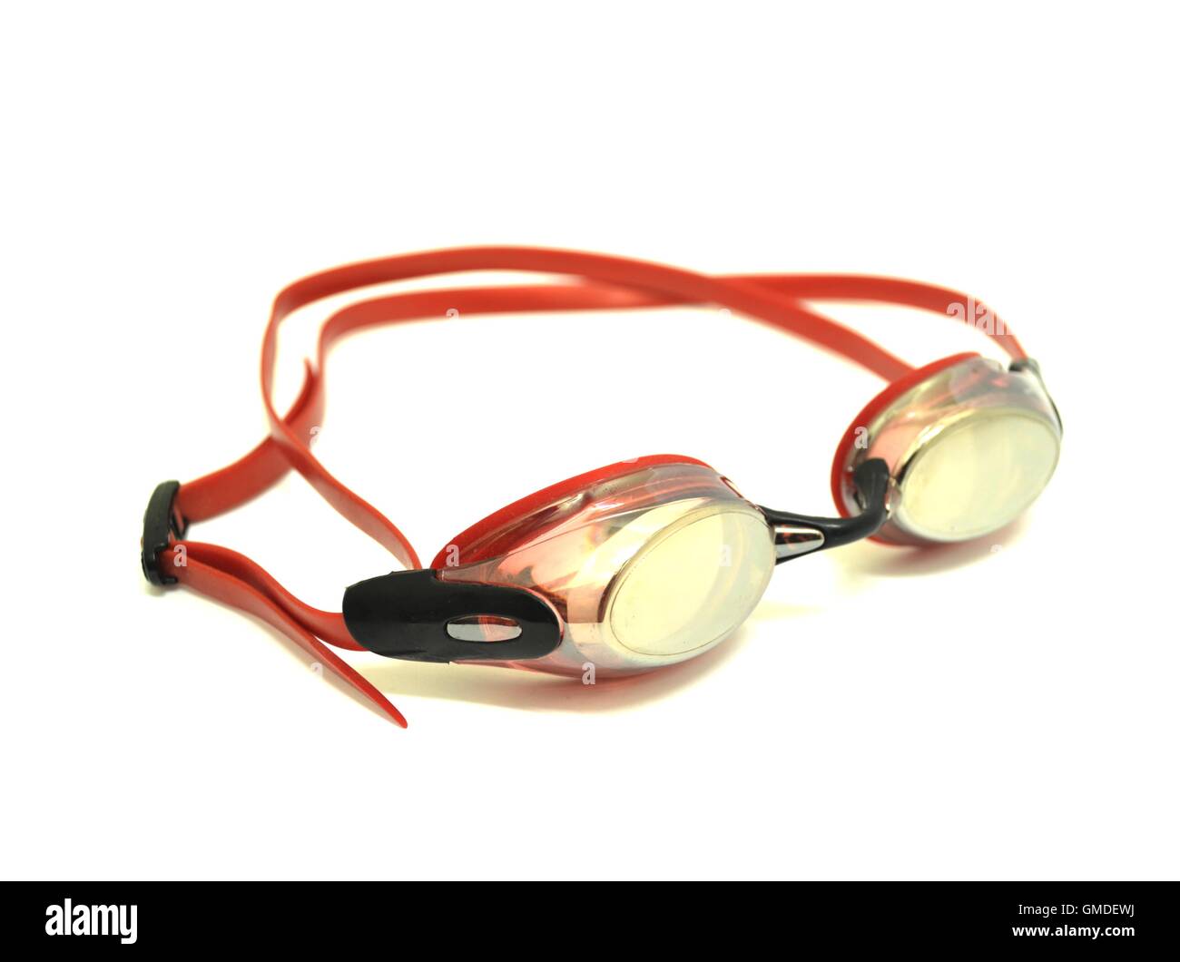 Red swimming goggles Stock Photo Alamy