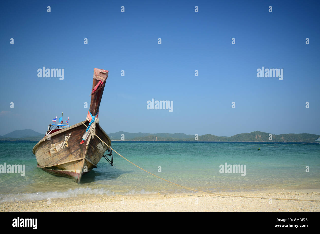 Long tailed boat in Thailand Stock Photo