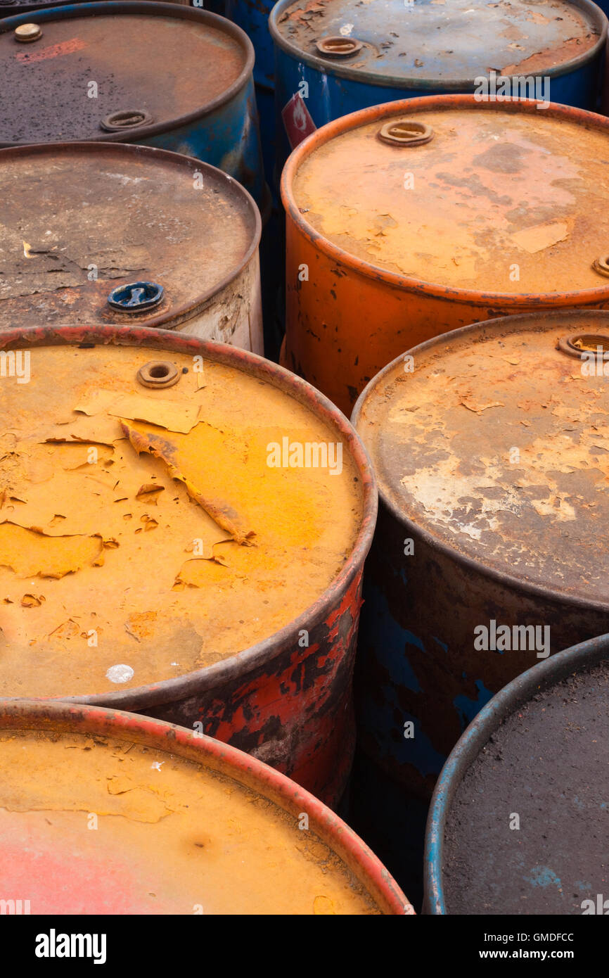 Oil barrels Stock Photo