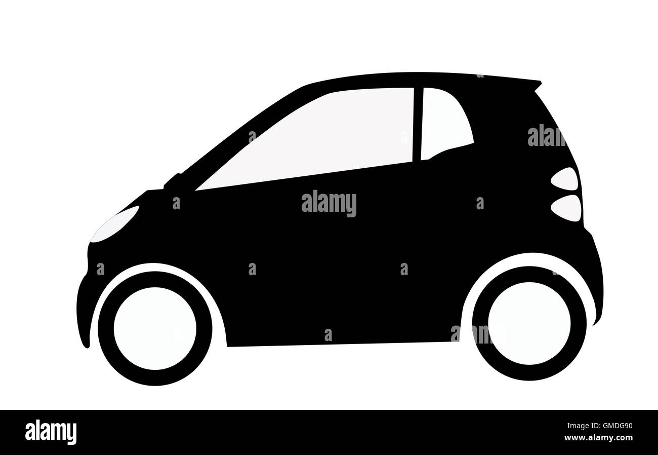 smart car silhouette Stock Photo