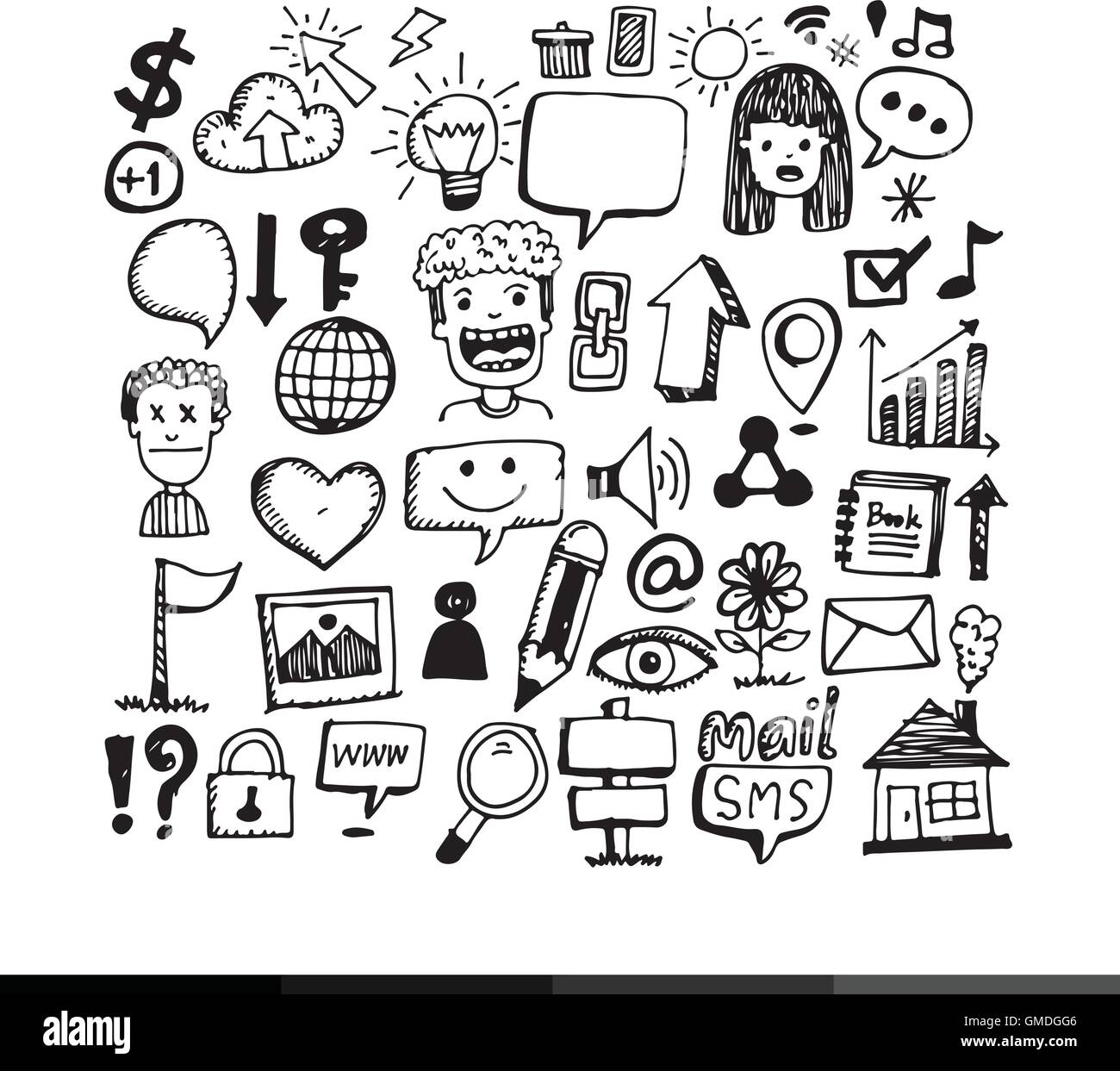 hand draw Business doodles Illustration design Stock Vector Image & Art ...