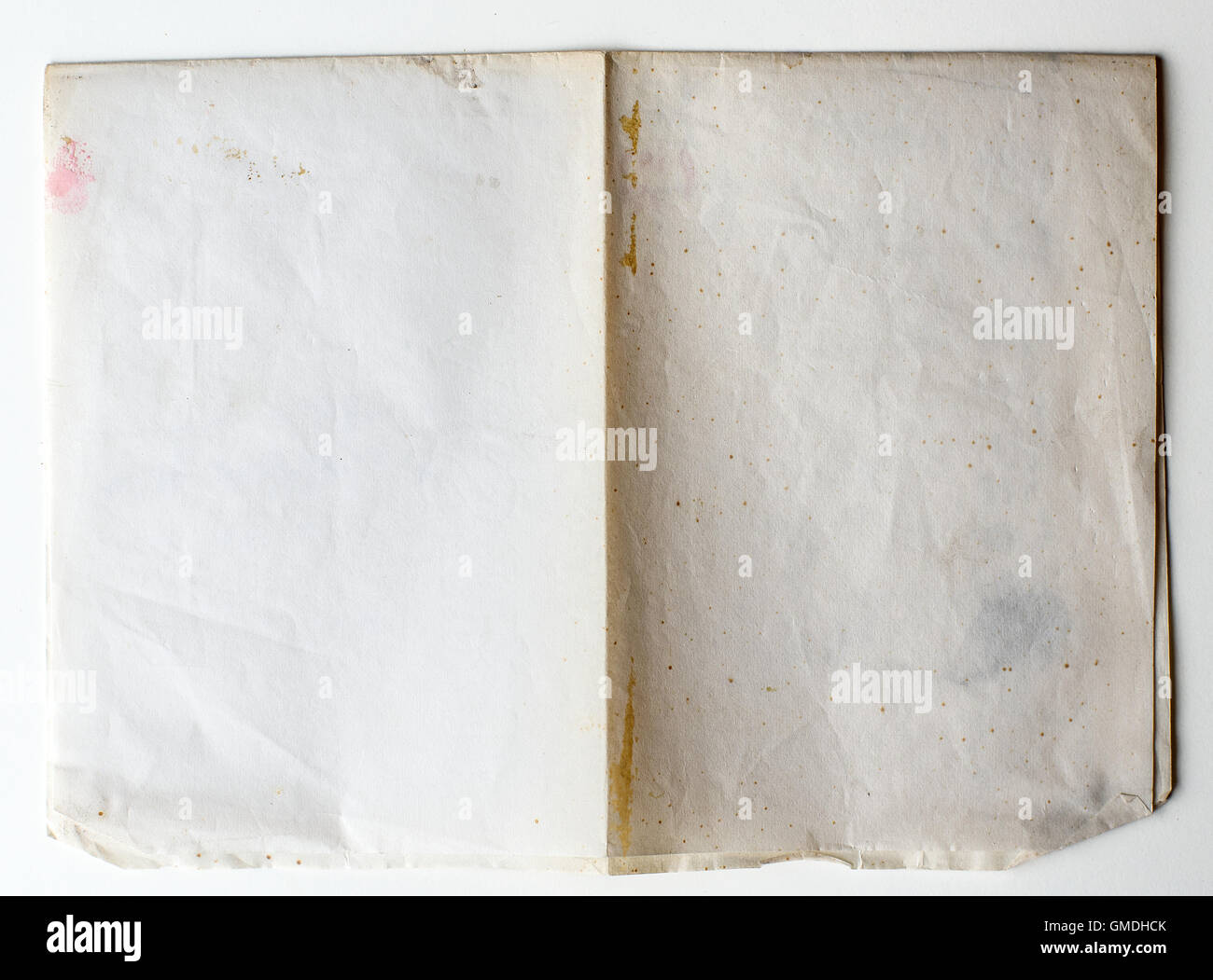 Old grunge paper on white background. Stock Photo