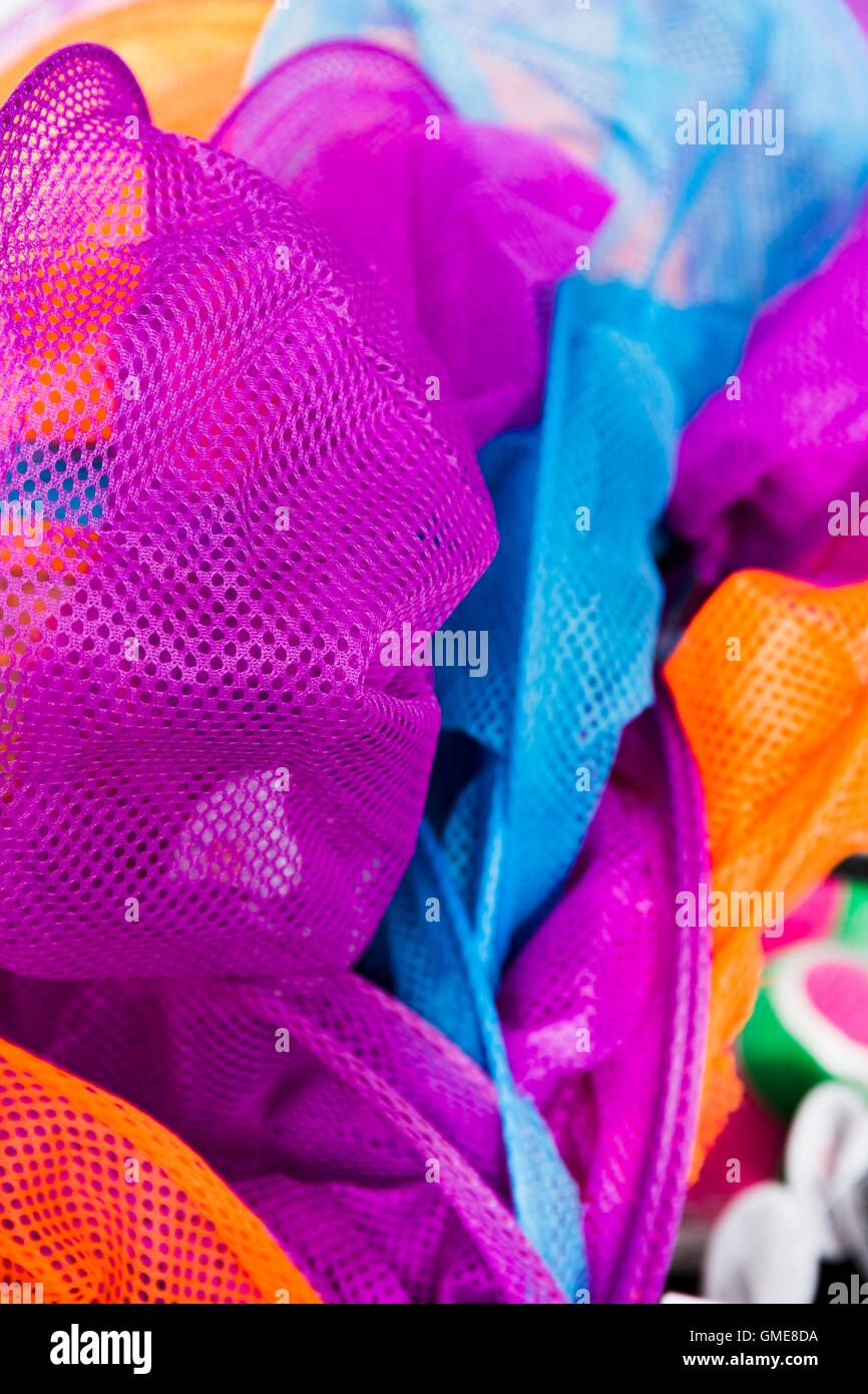 Children's fishing nets Swanage seaside England UK Stock Photo Alamy
